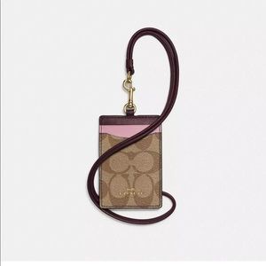 COACH ID LANYARD IN COLORBLOCK SIGNATURE CANVASNEW